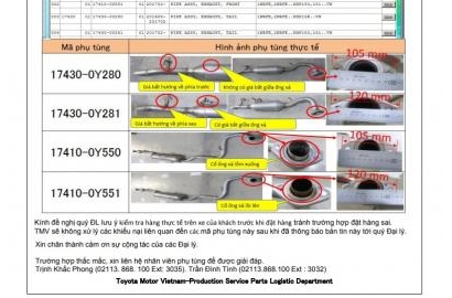 Bản Tin Kỹ Thuật Về Thay Đổi Kết Cấu Bầu bô xả Vios 2017-2020 (TMV)